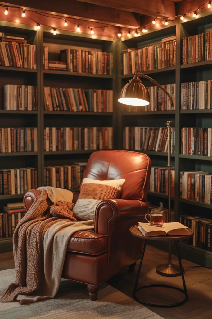 Basement Reading and Relaxation Corner