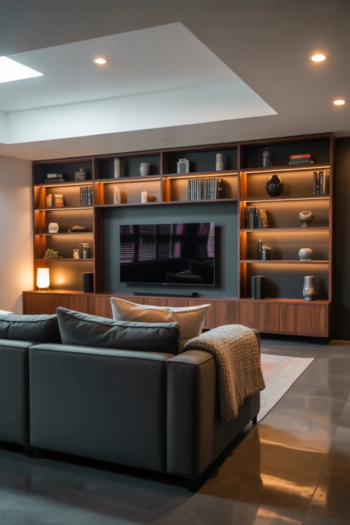 Basement TV Wall Entertainment Center