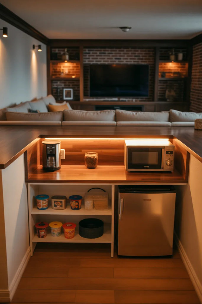 Basement Mini Kitchen or Snack Area
