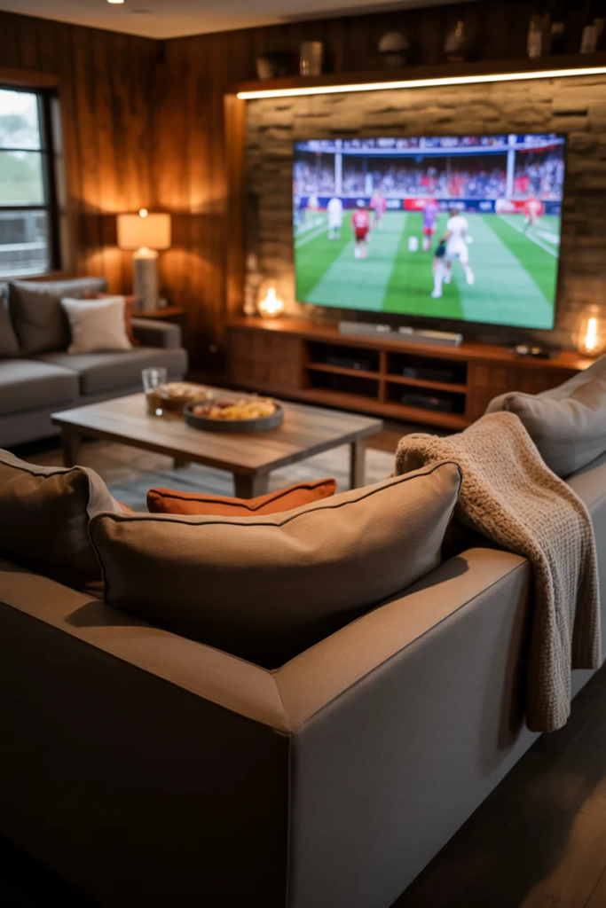 Basement Sports Viewing Area