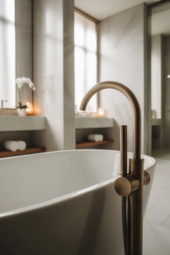 Statement Bathtub Faucet - Spa Style Bathroom Ideas