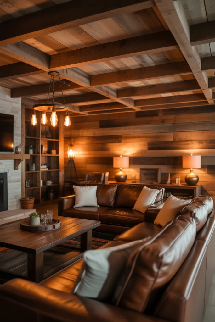 Rustic Basement Style