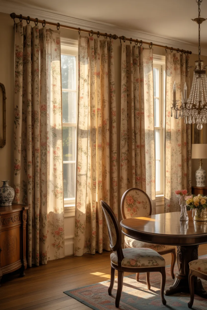 Floral Curtains for a Classic Touch