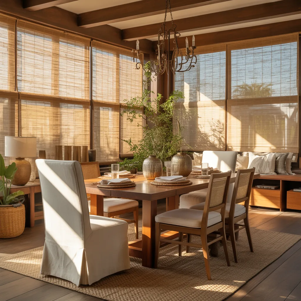 Natural Bamboo or Woven Shades