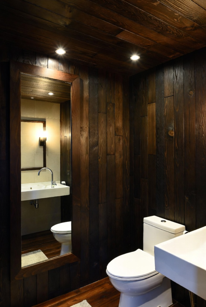 Dark Wood Accents for Warmth