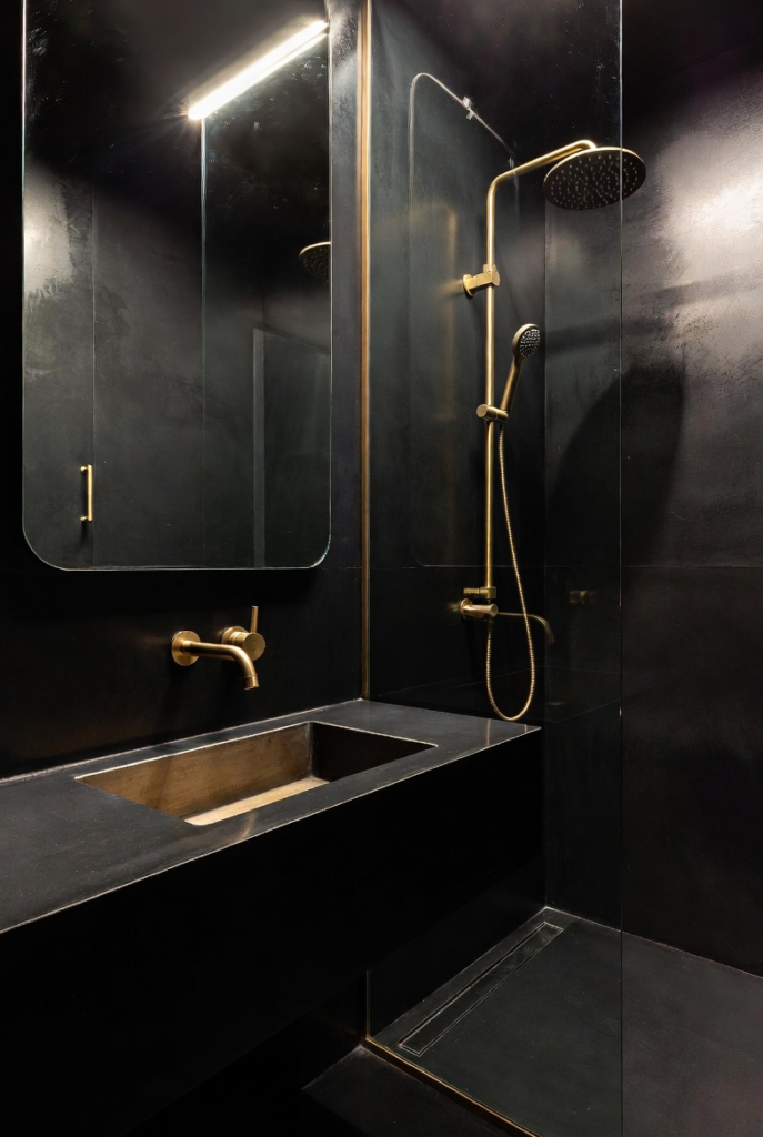 Black and Brass Fixture Combination