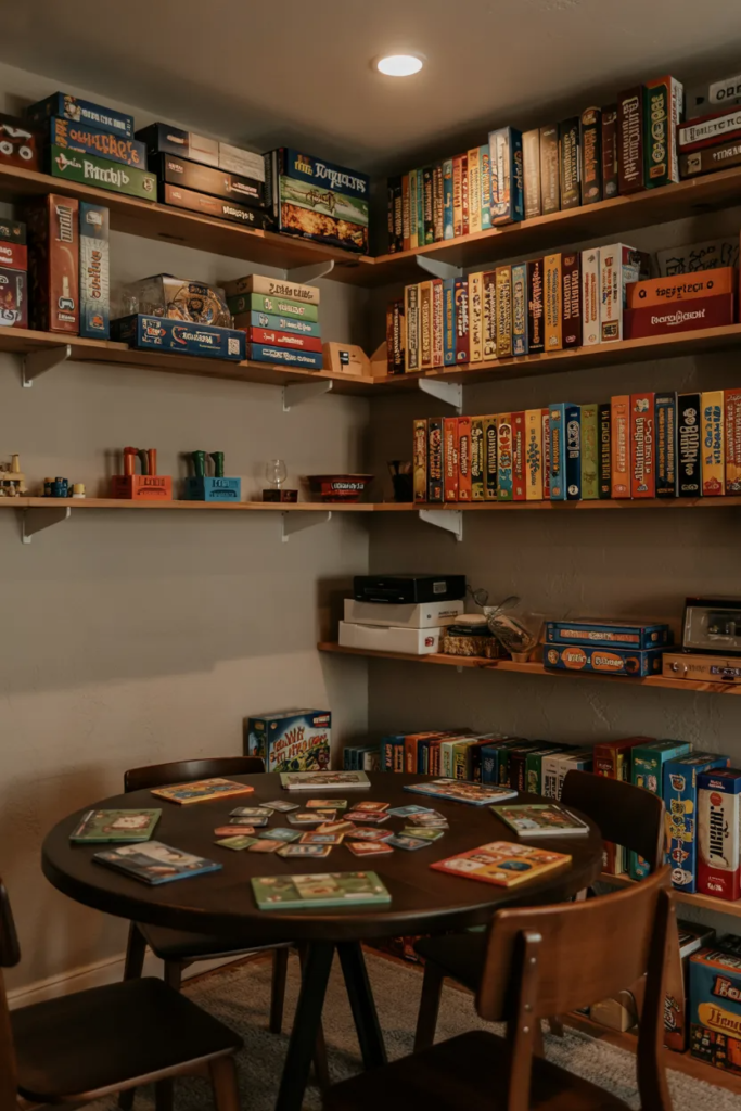 Basement Board Game Corner
