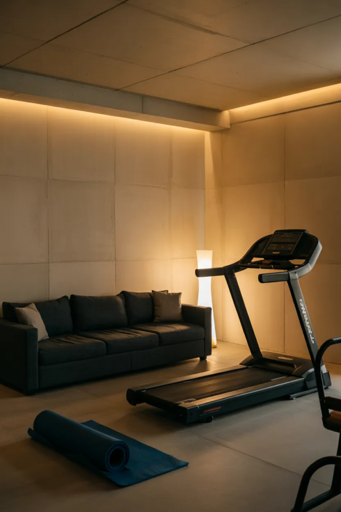 Basement Mini Gym and Relax Area