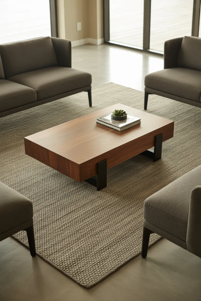 Coffee Table Rug Proportion Rule - How To Choose A Rug Size