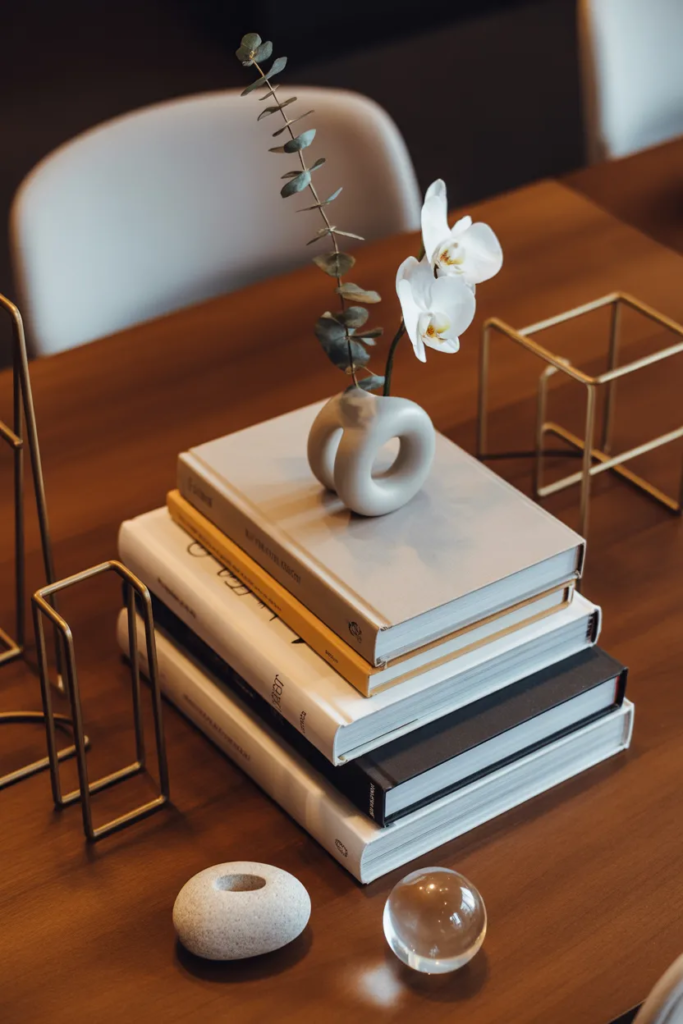 Books and Decorative Objects Centerpiece