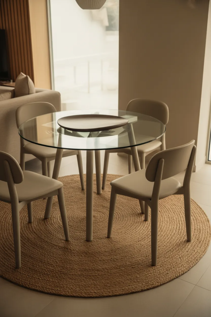 Round Rug for Small Dining Areas